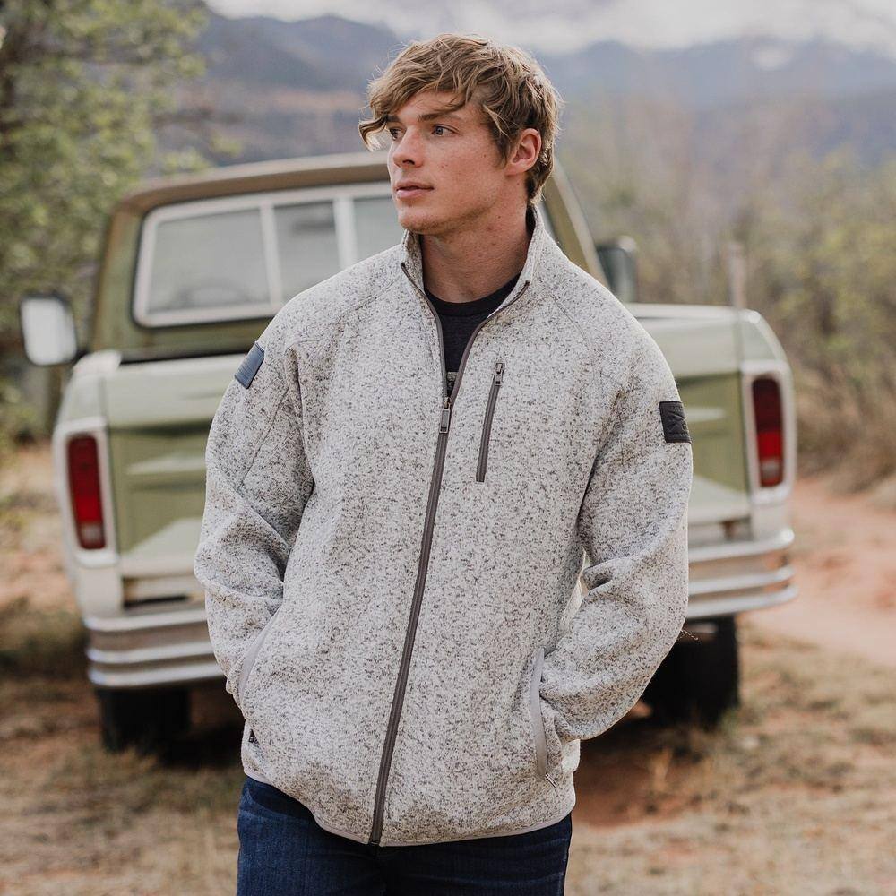 Men's Sweater Jacket - Heather Grey