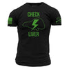 Grunt Style Check Liver T-Shirt - Black T-Shirt