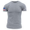 Grunt Style USA Flag Basic T-Shirt - Dark Heather Gray T-Shirt