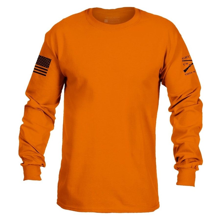 Grunt Style Basic Long Sleeve - Safety Orange ls tees