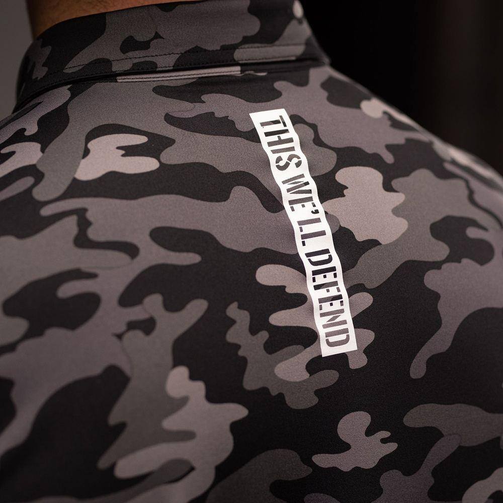 Black Camo Men's Back of  Polo | Grunt Style