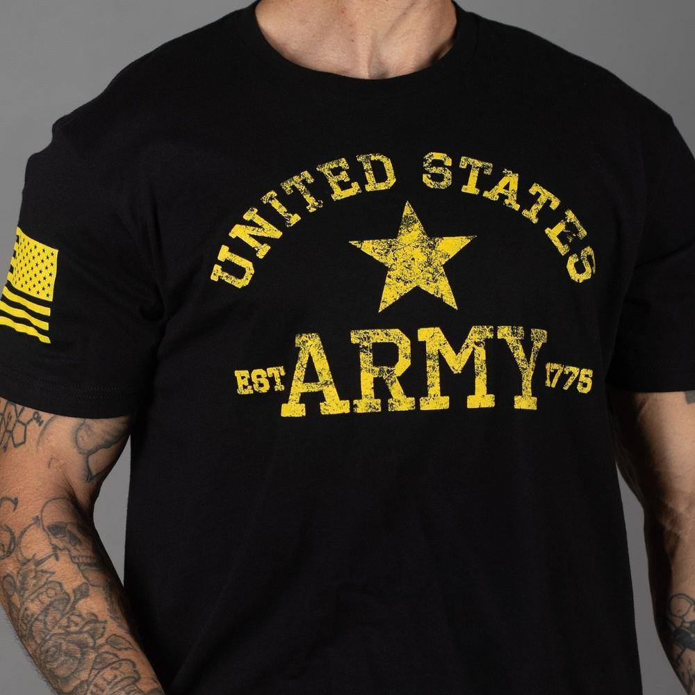 Black and yellow army hot sale shirt