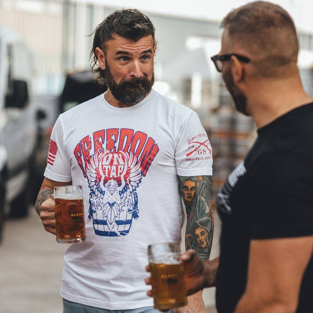 Freedom On Tap - Patriotic T-Shirt – Grunt Style, LLC