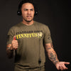 Tinnitus T-Shirt - Military Green "Funny Graphic For Veterans" | Grunt Style