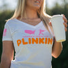 Women's Plinkin' V-Neck - White