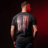 Red Blood Blue Collar American Flag T-Shirt 