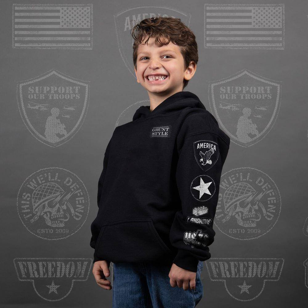 Patriotic Clothing - Hoodie for Kids - Patch Hoodie