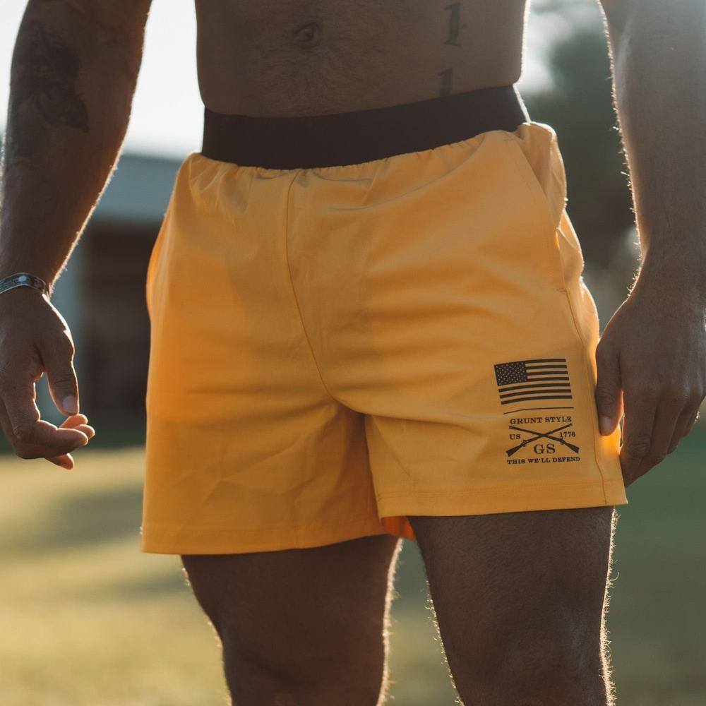 Men's Training Shorts - Orange Crush