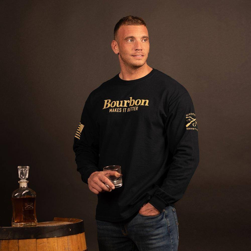 Grunt Style Bourbon Makes It Better T-Shirt - Black