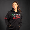 Women's Wine Christmas Hoodie - Black