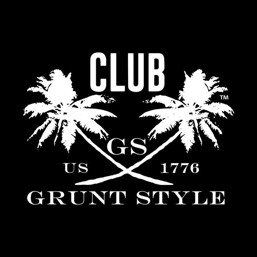 Club Grunt Style Palm Tree Logo Join Today