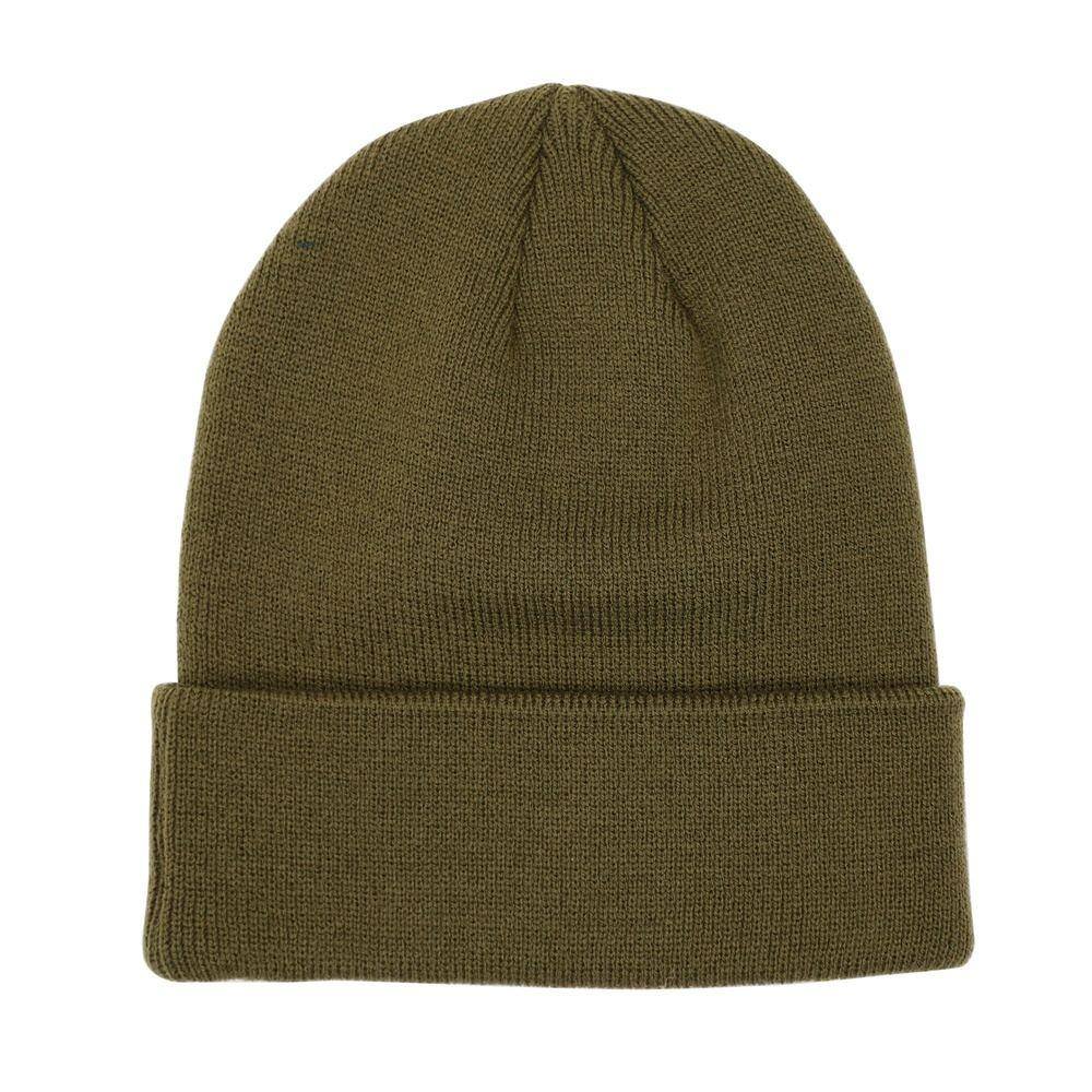 Cuffed Patriotic Military  Green Beanie 