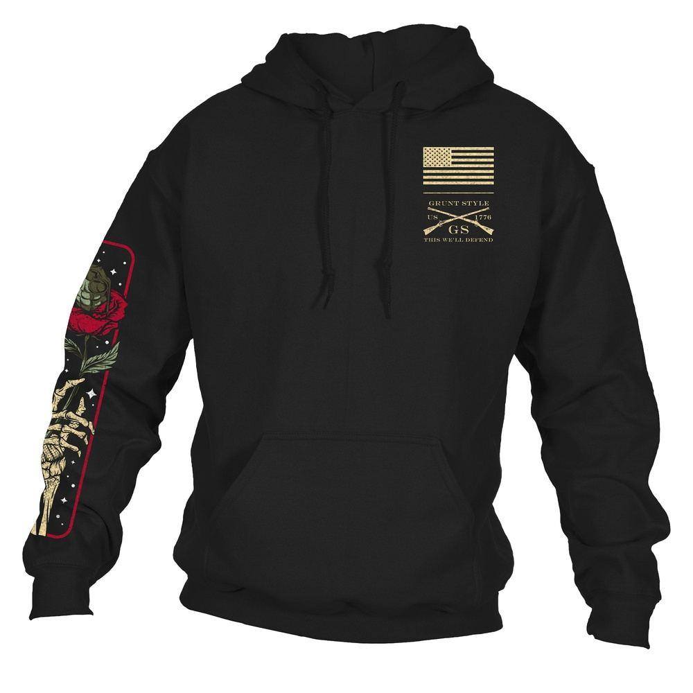 Patriotic Hoodie Death Rose Grunt Style LLC