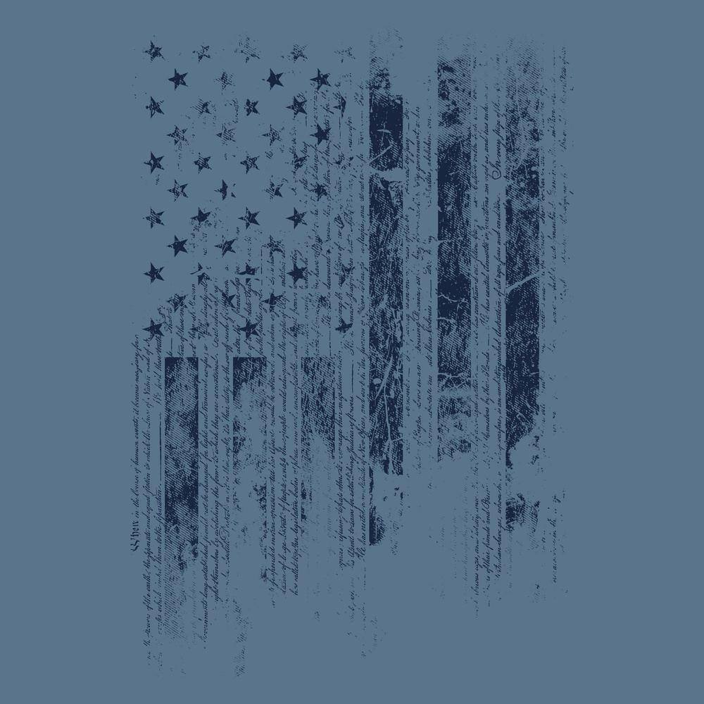 1776 Flag T-Shirt - Captain's Blue