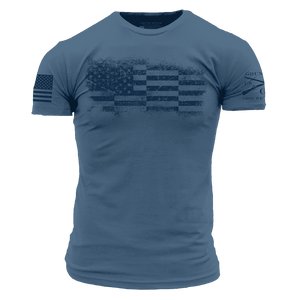 Bar Flag T-Shirt - Captain's Blue