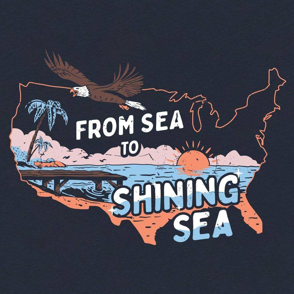 From Sea To Shining Sea T-Shirt - Midnight Navy