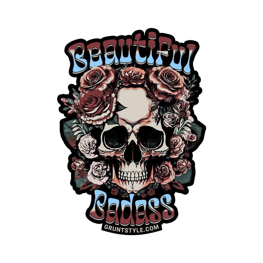 Beautiful Badass Floral Sticker