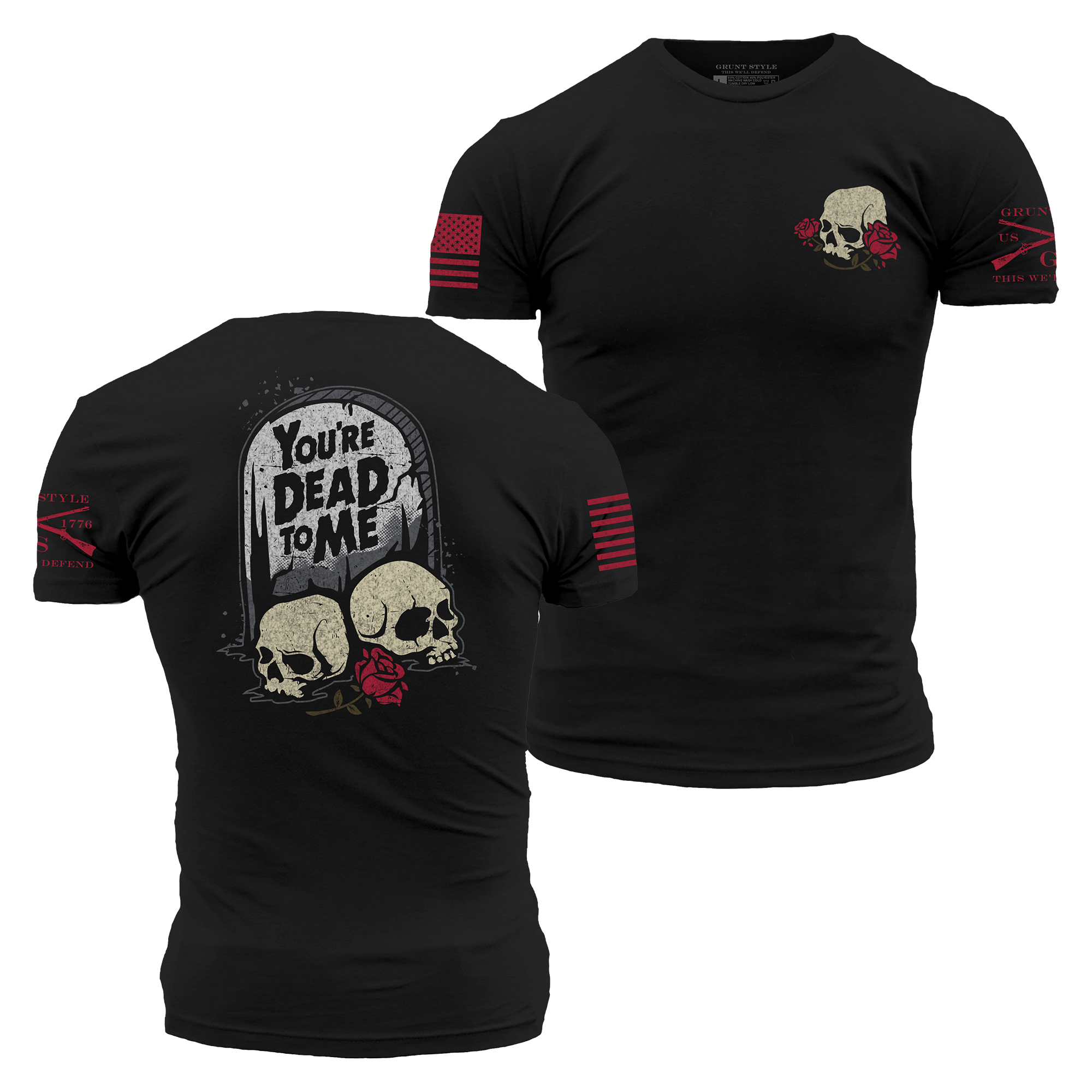 You're Dead To Me T-Shirt - Black mens halloween t-shirt | Grunt Style