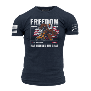 Freedom In The Chat T-Shirt - Midnight Navy
