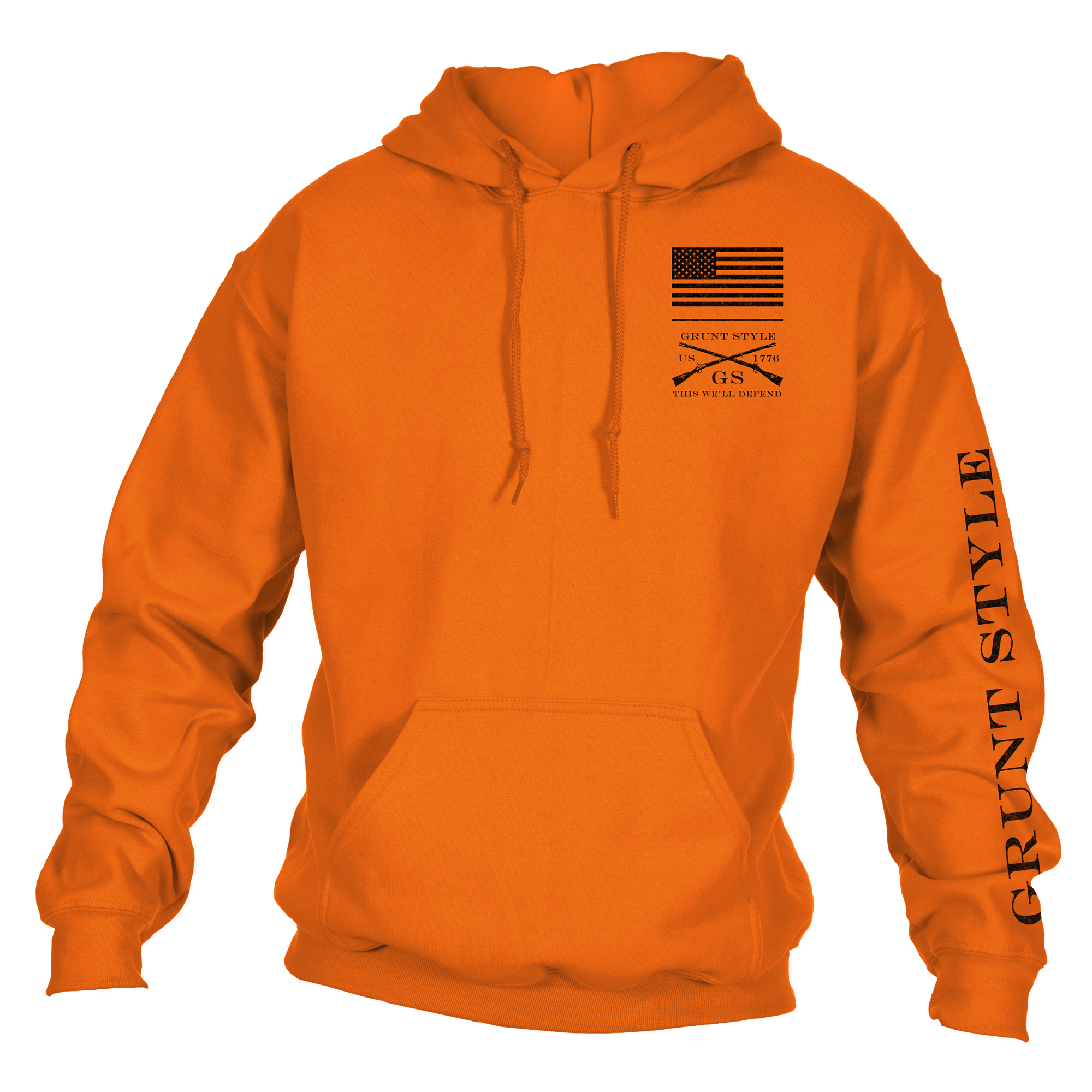 Grunt Style Base Hoodie X Large Safety Orange