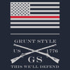 Red Line Flag Basic T-Shirt - Midnight Navy