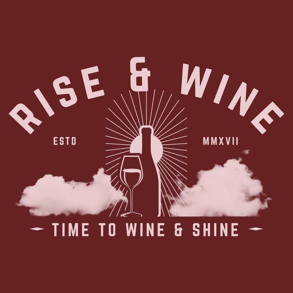 Women's Rise & Wine V-Neck T-Shirt - Red Plum