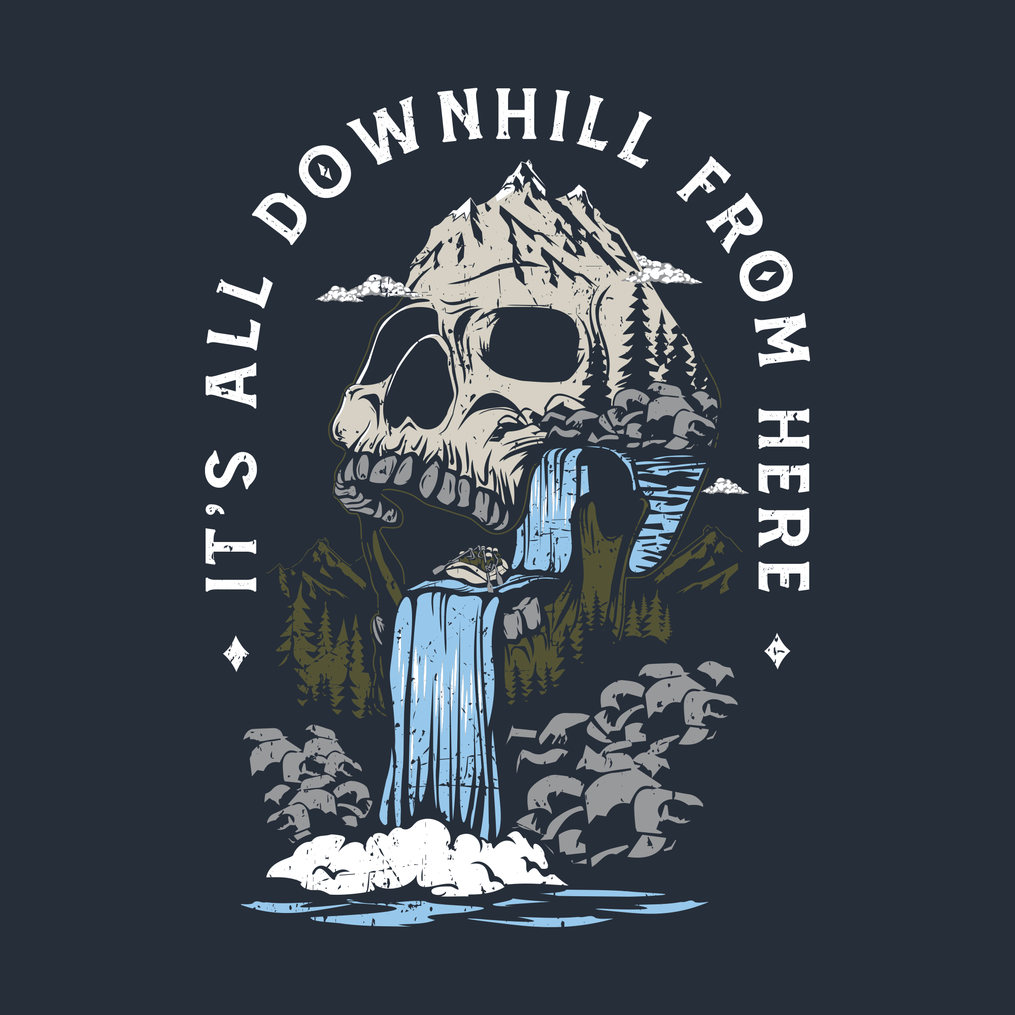 Downhill T-Shirt - Midnight Navy