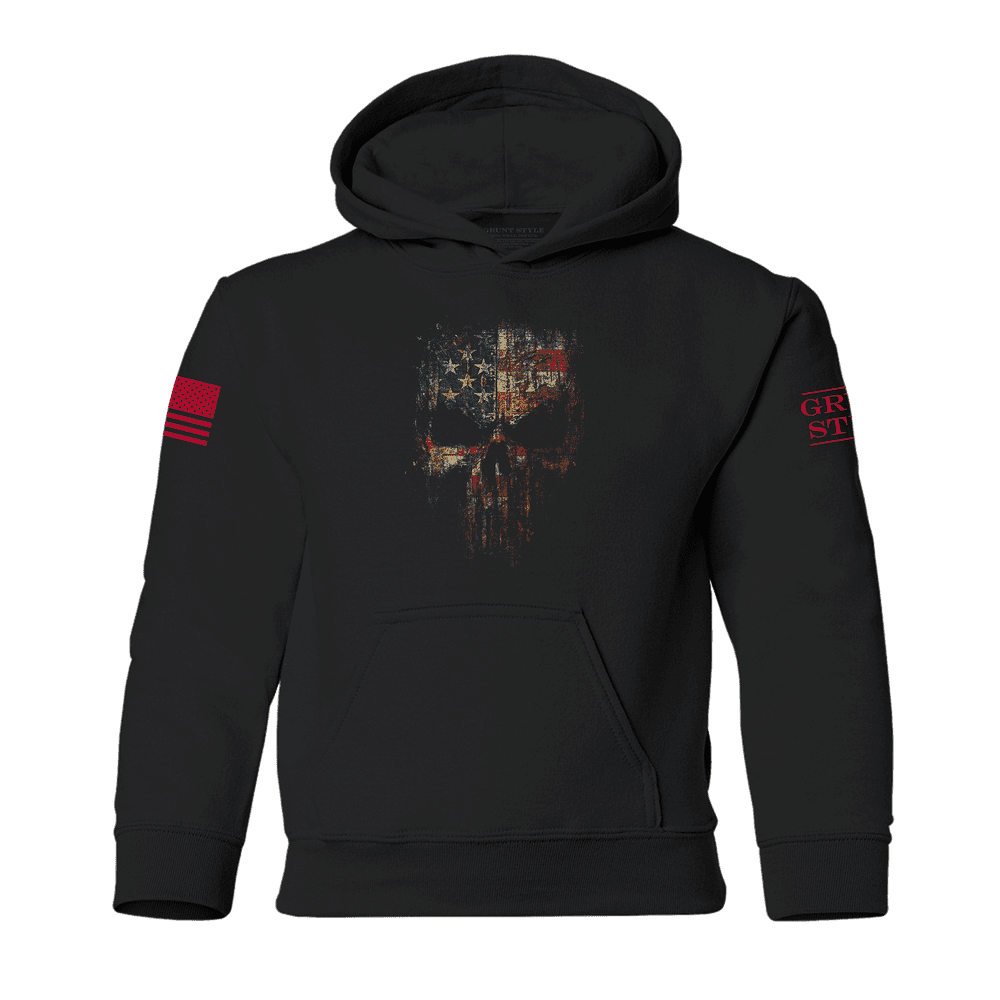 Youth Red Blood American Reaper Hoodie - Black