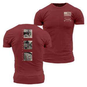 Blood, Sweat & Gears T-Shirt - Red Plum