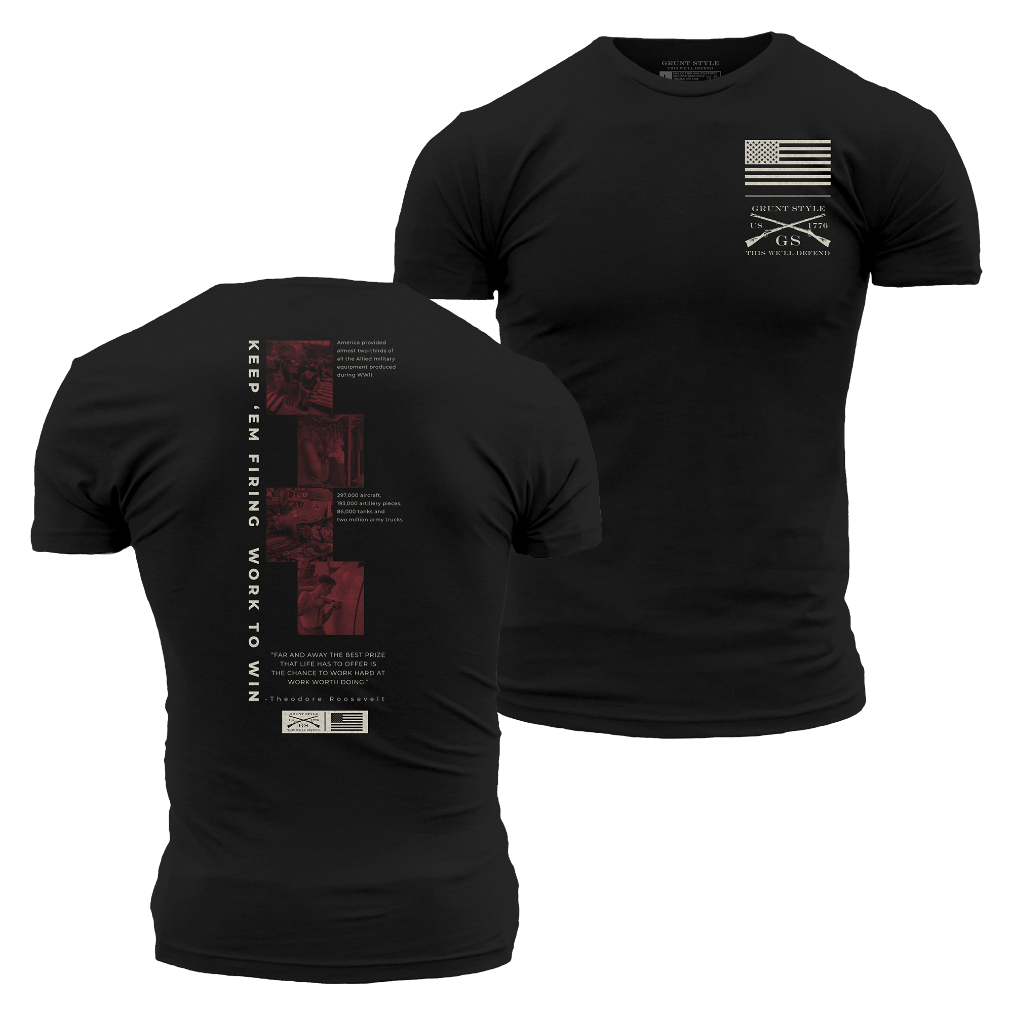 Work To Win T-Shirt - Black