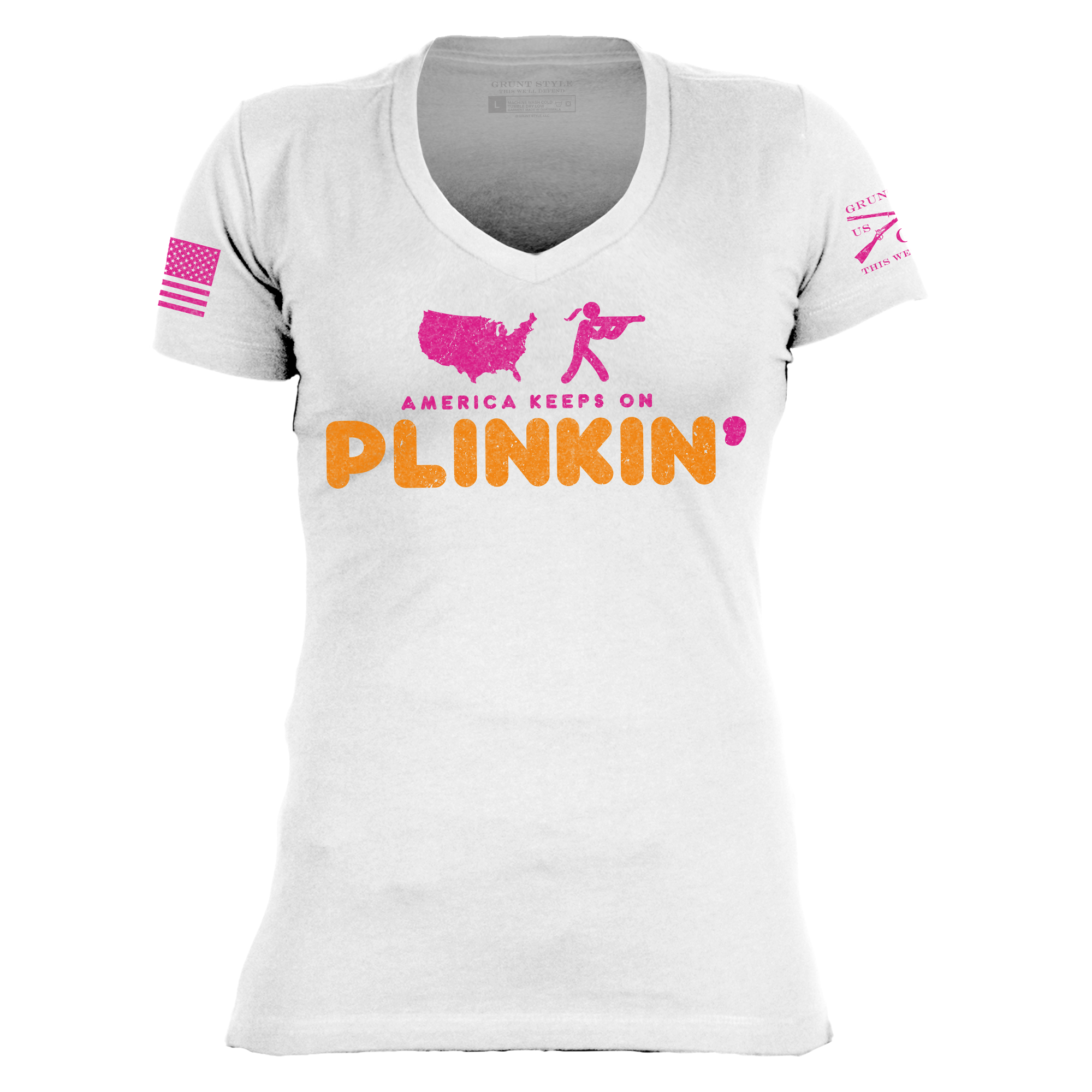 Women's Plinkin' V-Neck - White