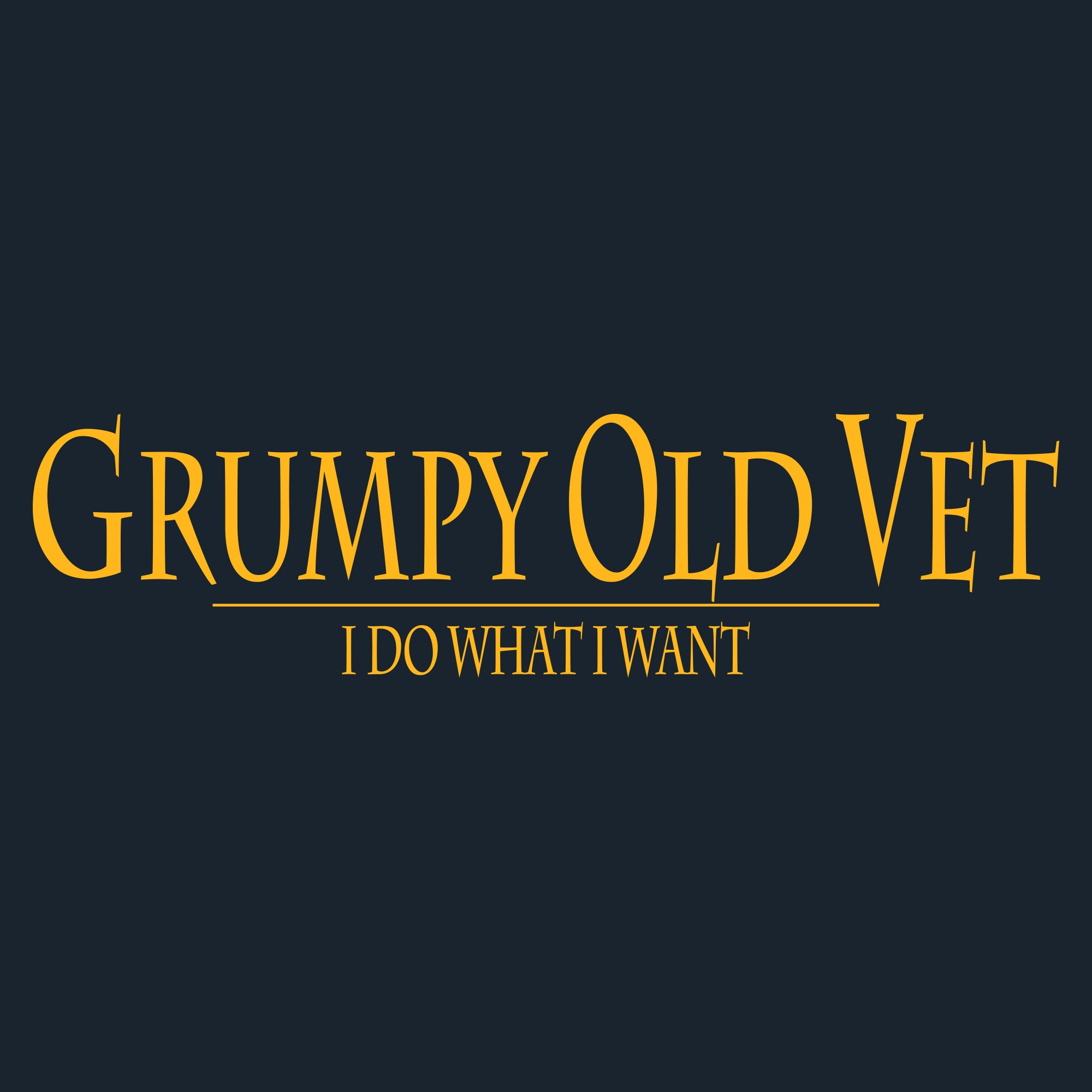 Grumpy Old Vet T-Shirt - Midnight Navy