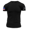 USA Flag Basic T-Shirts - Black - 5 Pack