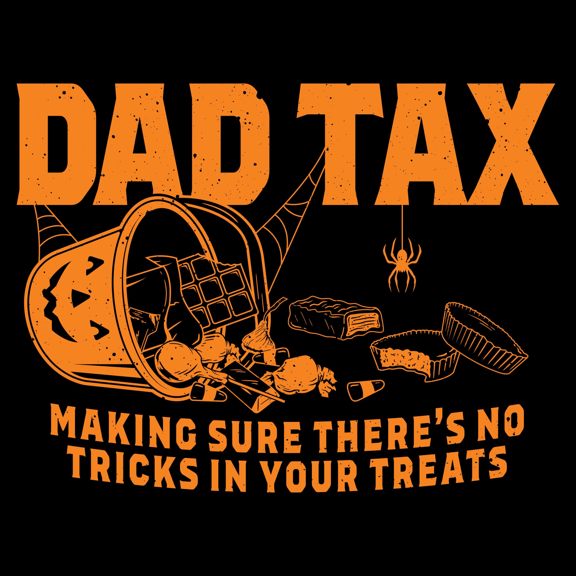 Dad Tax Halloween Hoodie - Black mens halloween funny hoodie | Grunt Style