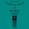 Find A Way Or Make One Muscle Tank - Heather Aqua