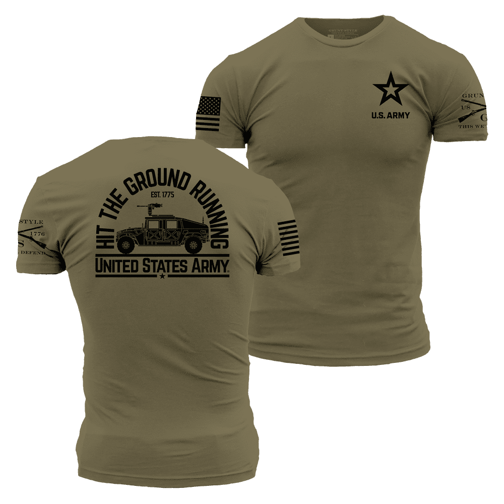 Army Shirt Hit The Ground Running Grunt Style LLC