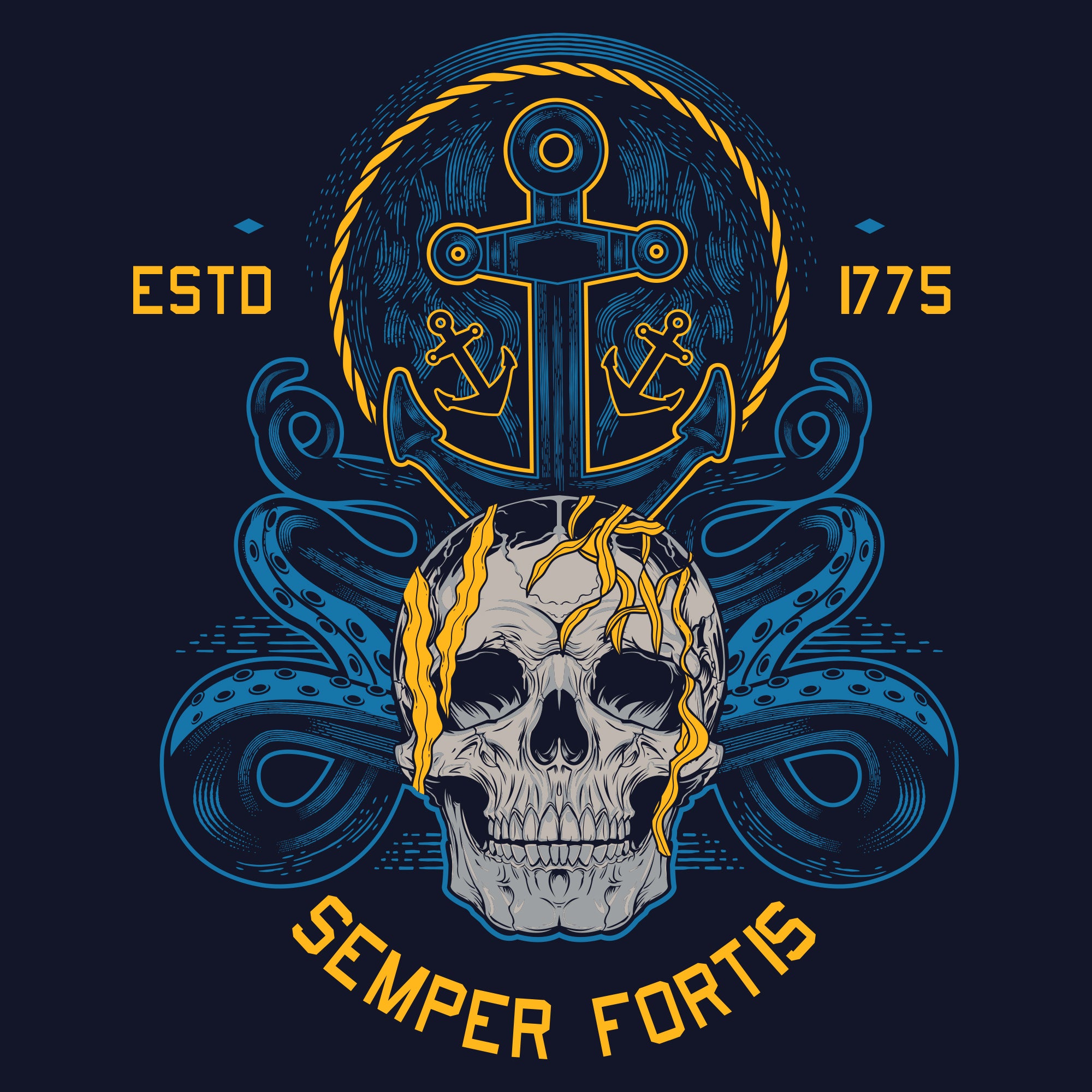 USN - Women's Semper Fortis Boyfriend Fit T-Shirt - Navy