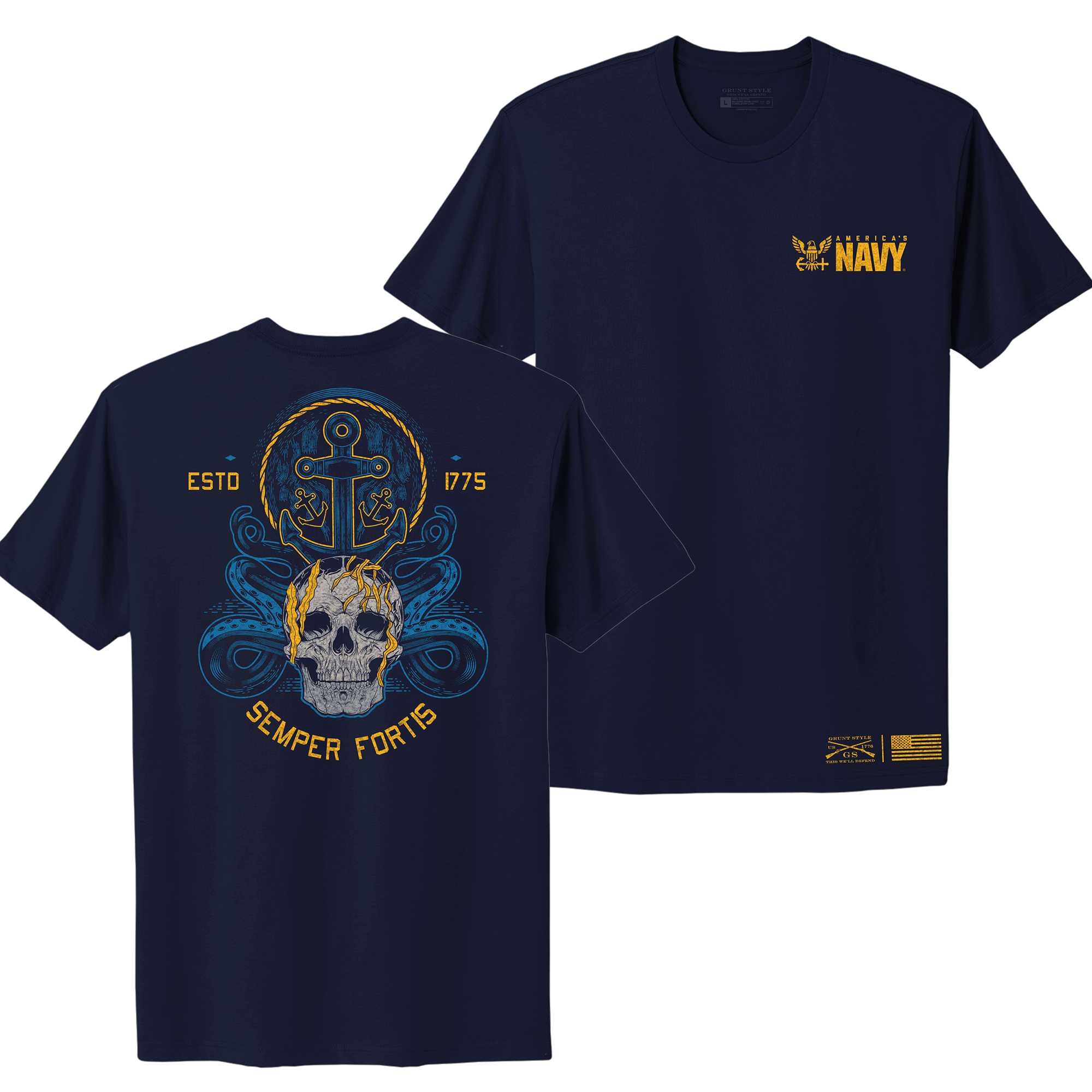 USN - Women's Semper Fortis Boyfriend Fit T-Shirt - Navy