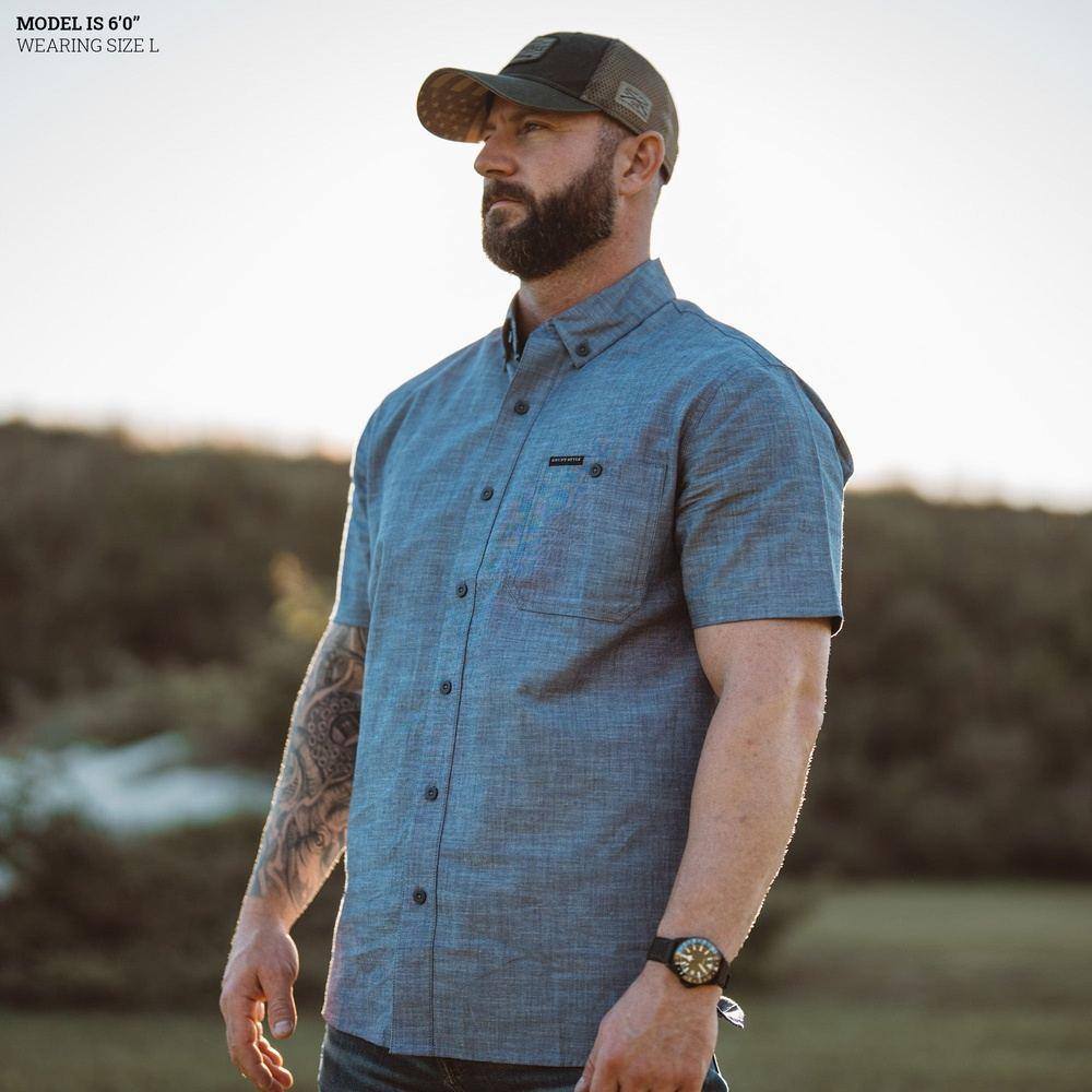 Lightweight Button up shirts for men 