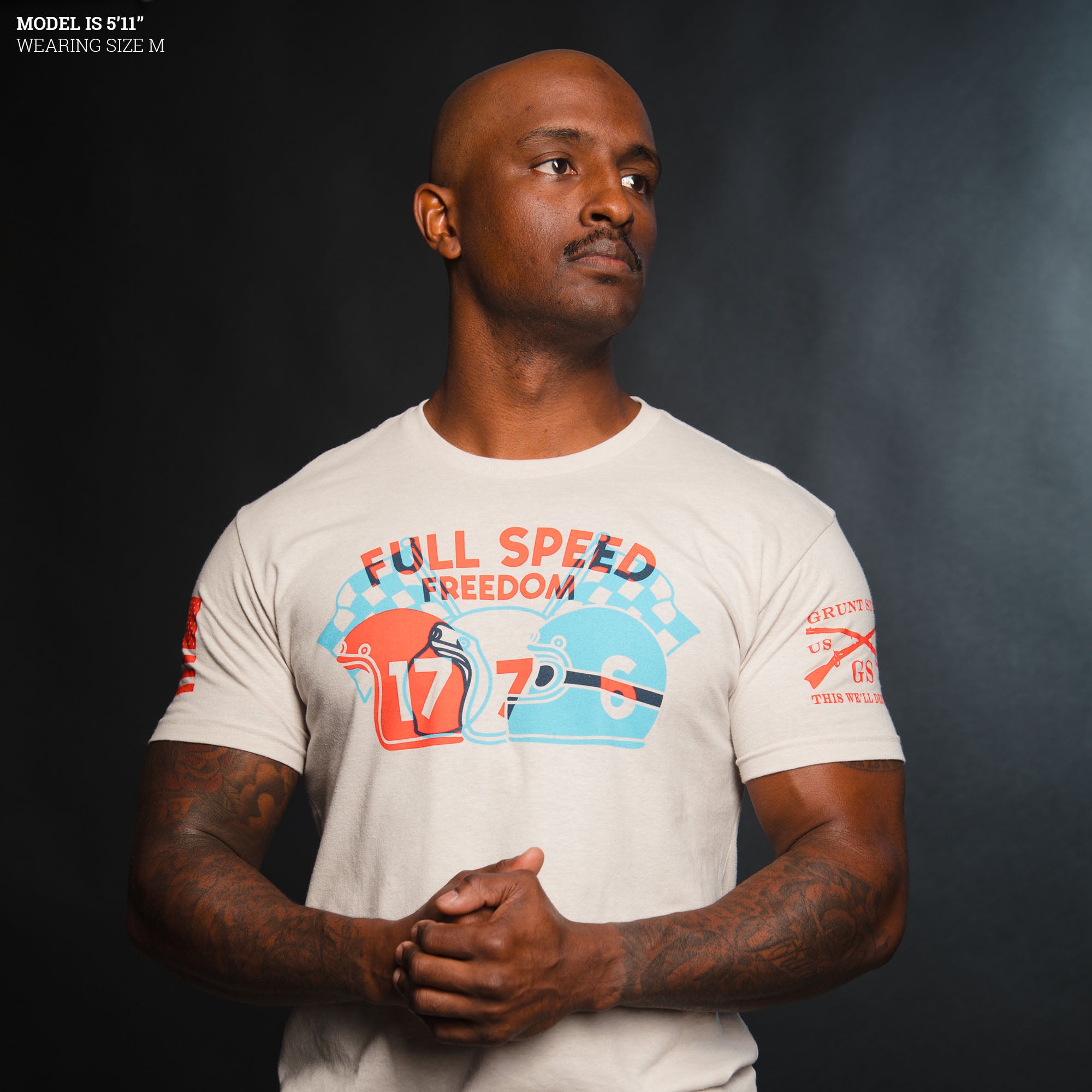 Full Speed Freedom T-Shirt - Sand Racing Tee Shirt | Grunt Style