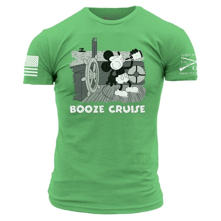 Grunt Style Booze Cruise T-Shirt - Kelly Green T-Shirt