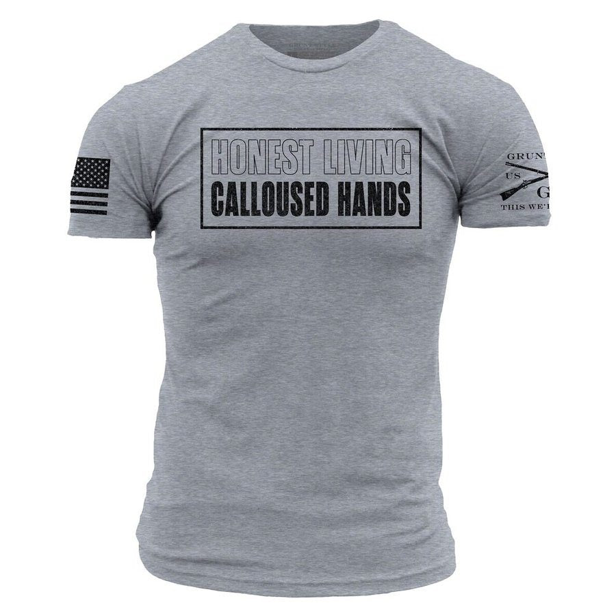 Grunt Style Calloused Hands T-Shirt - Dark Heather Gray T-Shirt