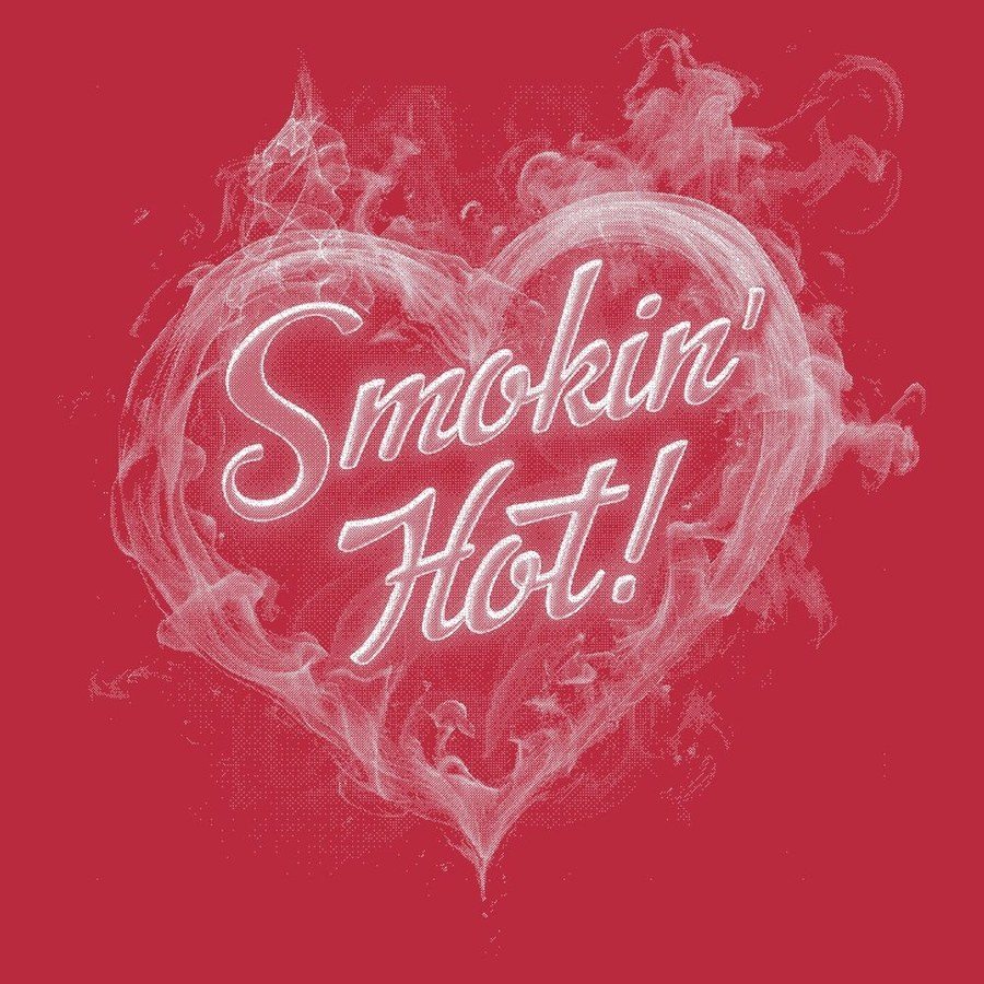 Grunt Style Women's Smokin' Hot Boyfriend Fit T-Shirt - Red artwork