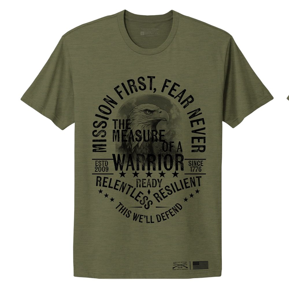 Grunt Style Women's Mission First Boyfriend Fit T-Shirt - Military Green T-Shirt