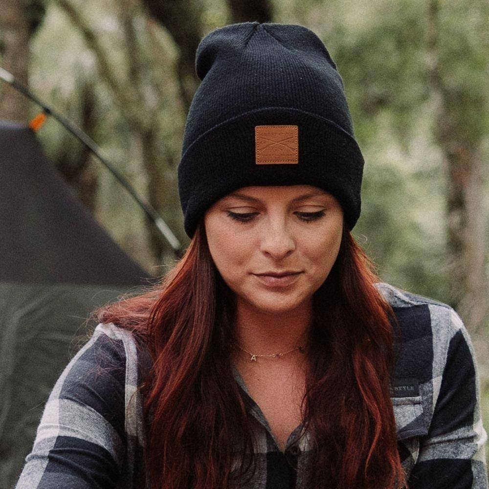 Patriotic Hats - Leather Patch Unisex Beanie – Grunt Style, LLC