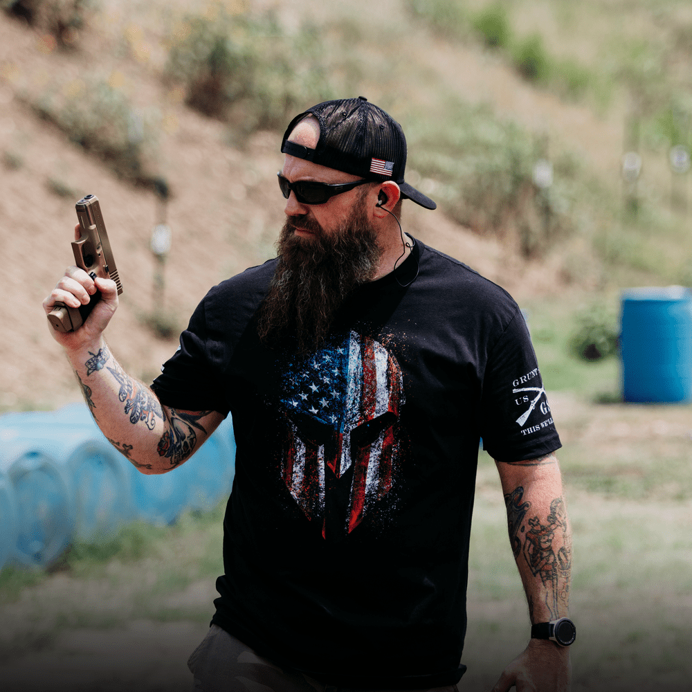 Patriotic Men's Shirts | American Spartan 2.0 Tee | Grunt Style 