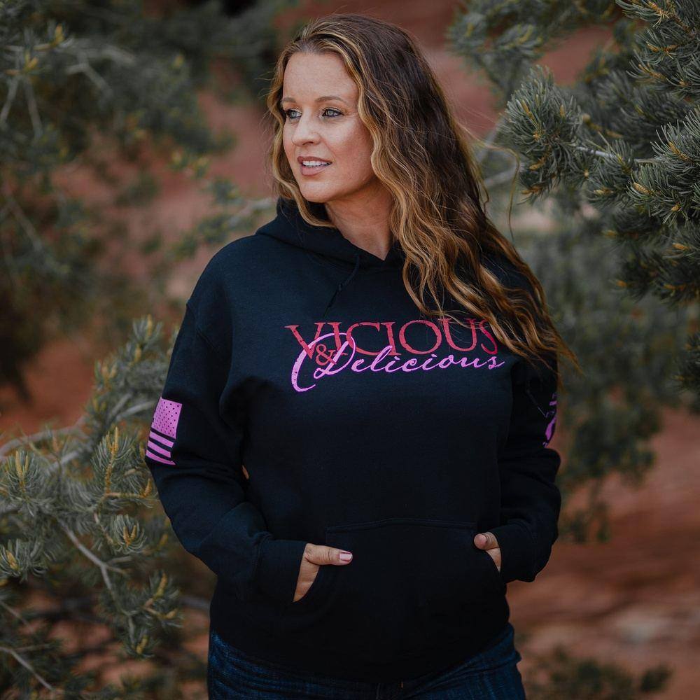 Women's Hoodie | Vicious & Delicious in Black – Grunt Style, LLC