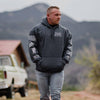 men's Dark Heather patch hoodie | Grunt Style 