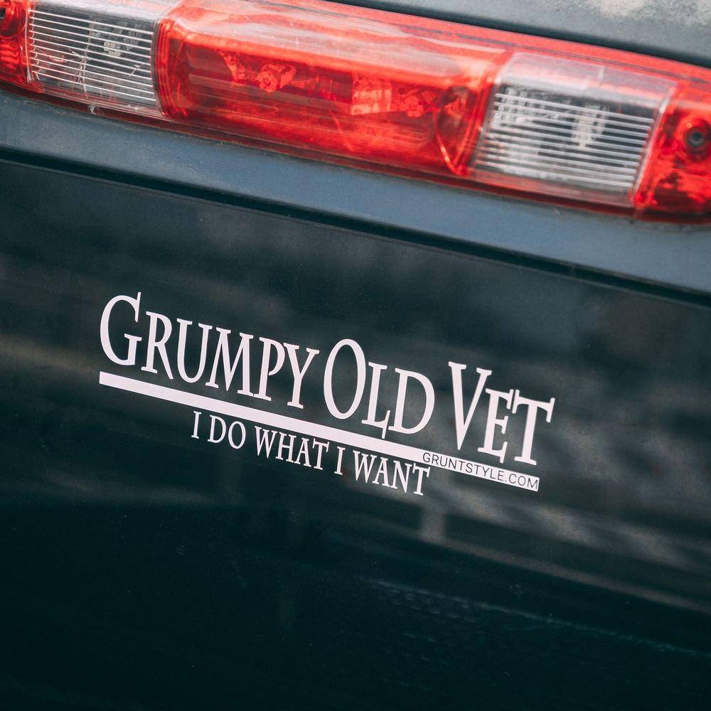 Grumpy Old Veteran Vinyl Vehicle Decal 