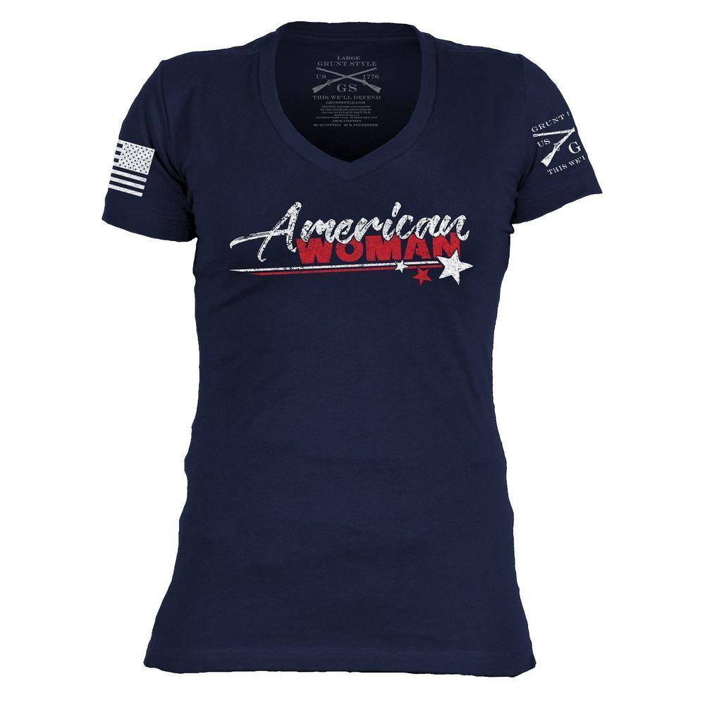 Women's American Woman V-Neck - Midnight Navy